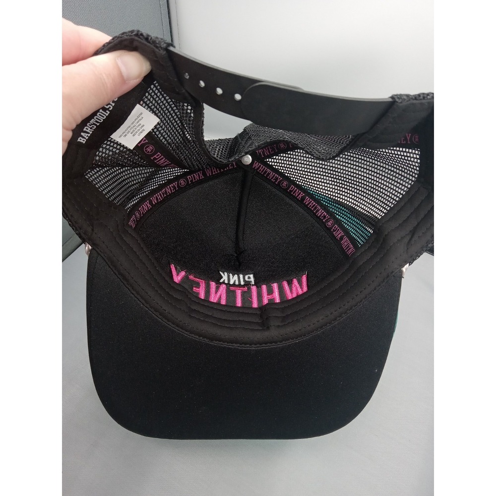 Pink Whitney Trucker Hat Unisex OSFM Black Excellent Barstool Sports Snapback - Picture 9 of 10